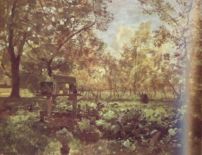 Jakob Emil Schindler Peasant Garden at Goisern (nn02) Sweden oil painting art